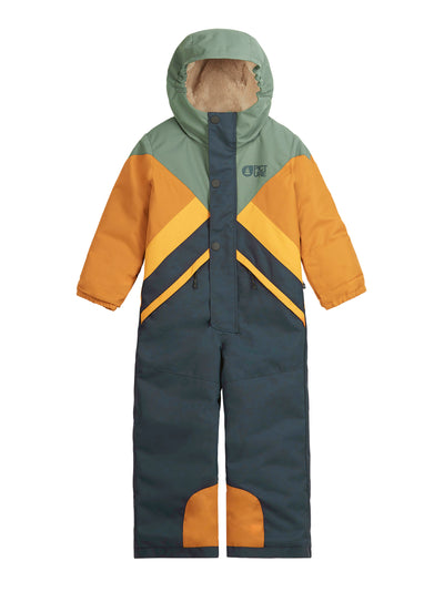 Picture Organicin Snowy Toddler Suit -talvihaalari Dark Blue -sävyssä edestä kuvattuna