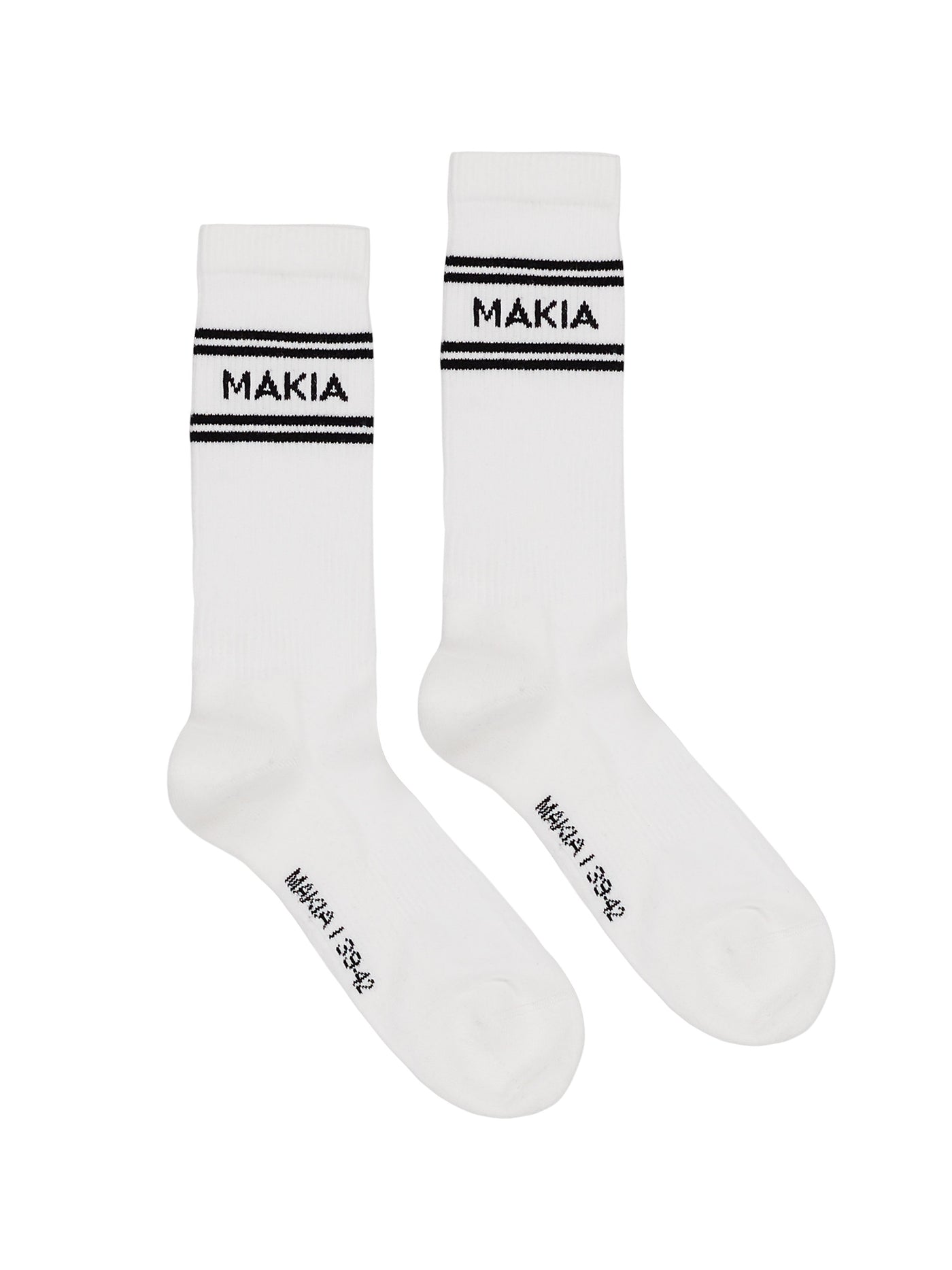 Valkoiset Makian Stripe-sukat