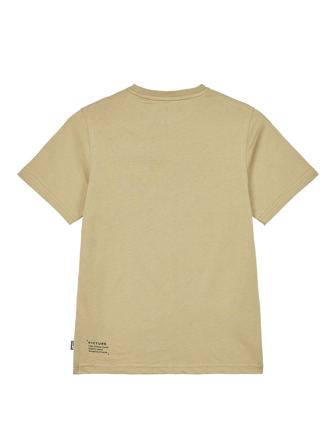 Picture Organicin Payne lasten luomupuuvillainen t-paita värissä dark stone takaa kuvattuna