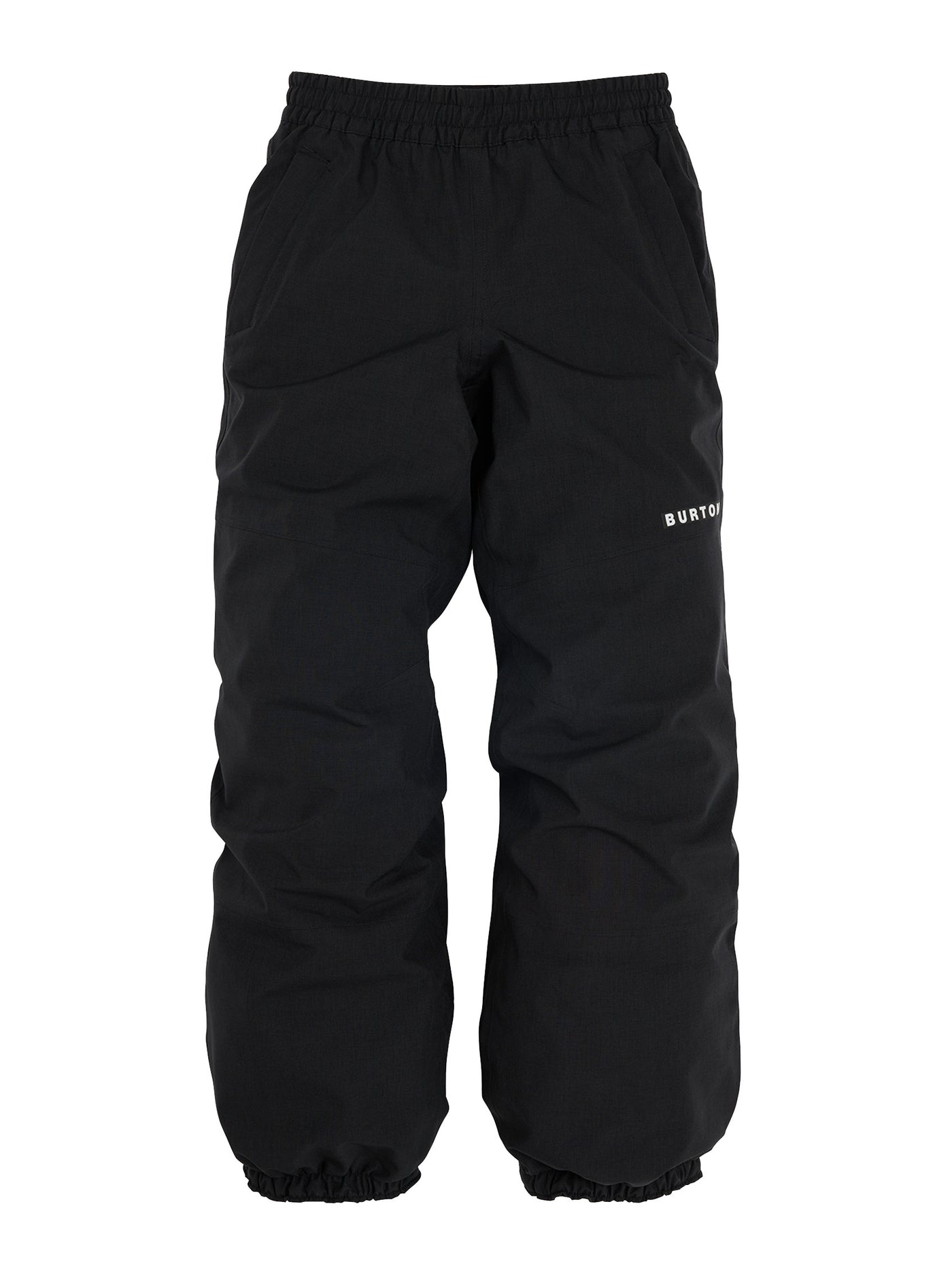 Burtonin mustat lasten Melter Plus 2 L -lumilautailuhousut edestä kuvattuna