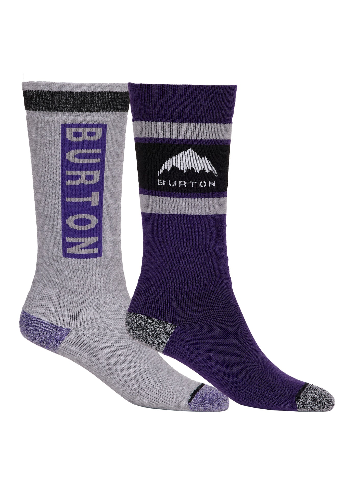 Burtonin lasten Weekend Midweight -laskettelusukat 2 parin pakkauksessa Imperial Purple -sävyssä, kuva vuoresta