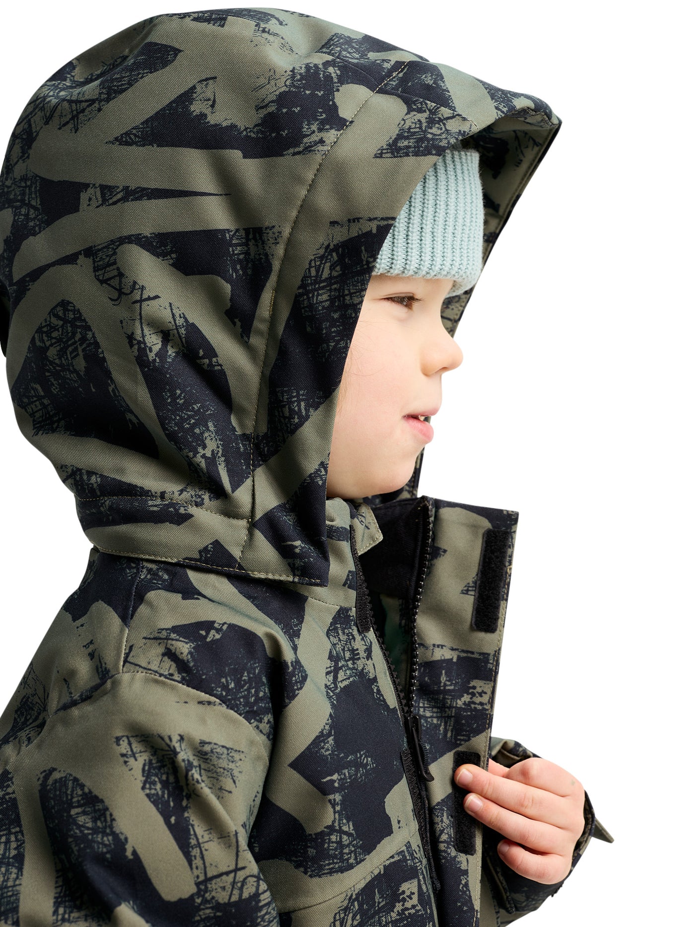 Burtonin lasten talvihaalari värissä Forest City Streets lapsen päällä huppu päässä