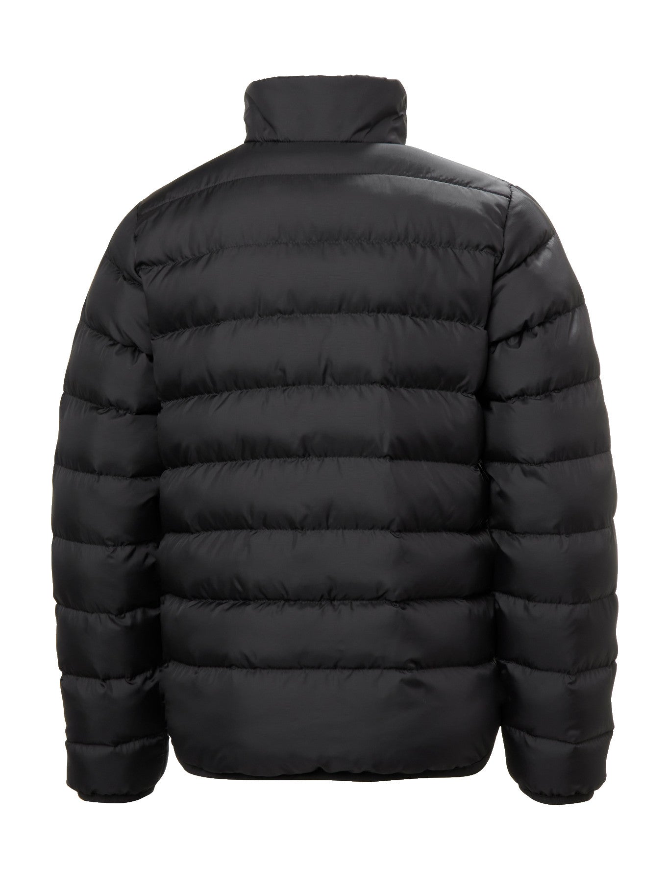 Helly Hansenin musta Jr Marka Insulator -kevyttoppatakki takaa kuvattuna