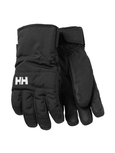 Helly Hansenin mustat lasten ja nuorten Swift HT Glove 2.0 -talvirukkaset kuvattuna