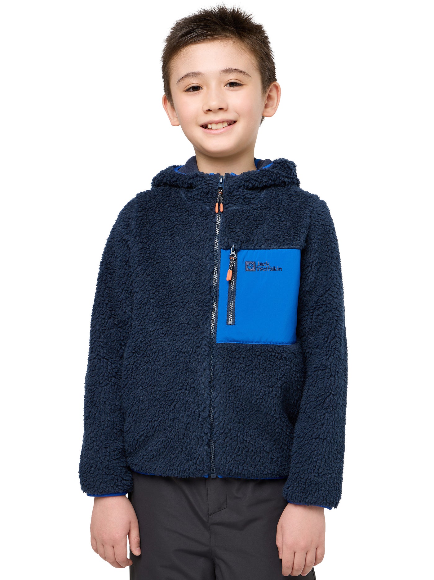 Ice Curl Hood Jacket K - Children's and youth fleece jacket 