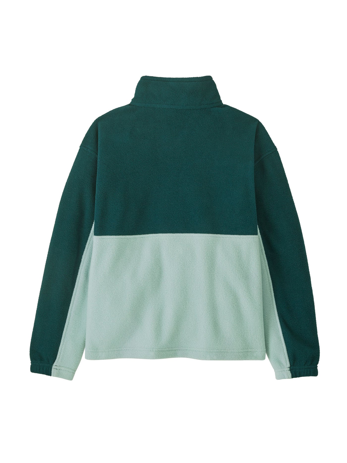 Patagonian lasten Microdini 1/2 Zip Fleecepusero Virtually Blue -sävyssä takaa kuvattuna