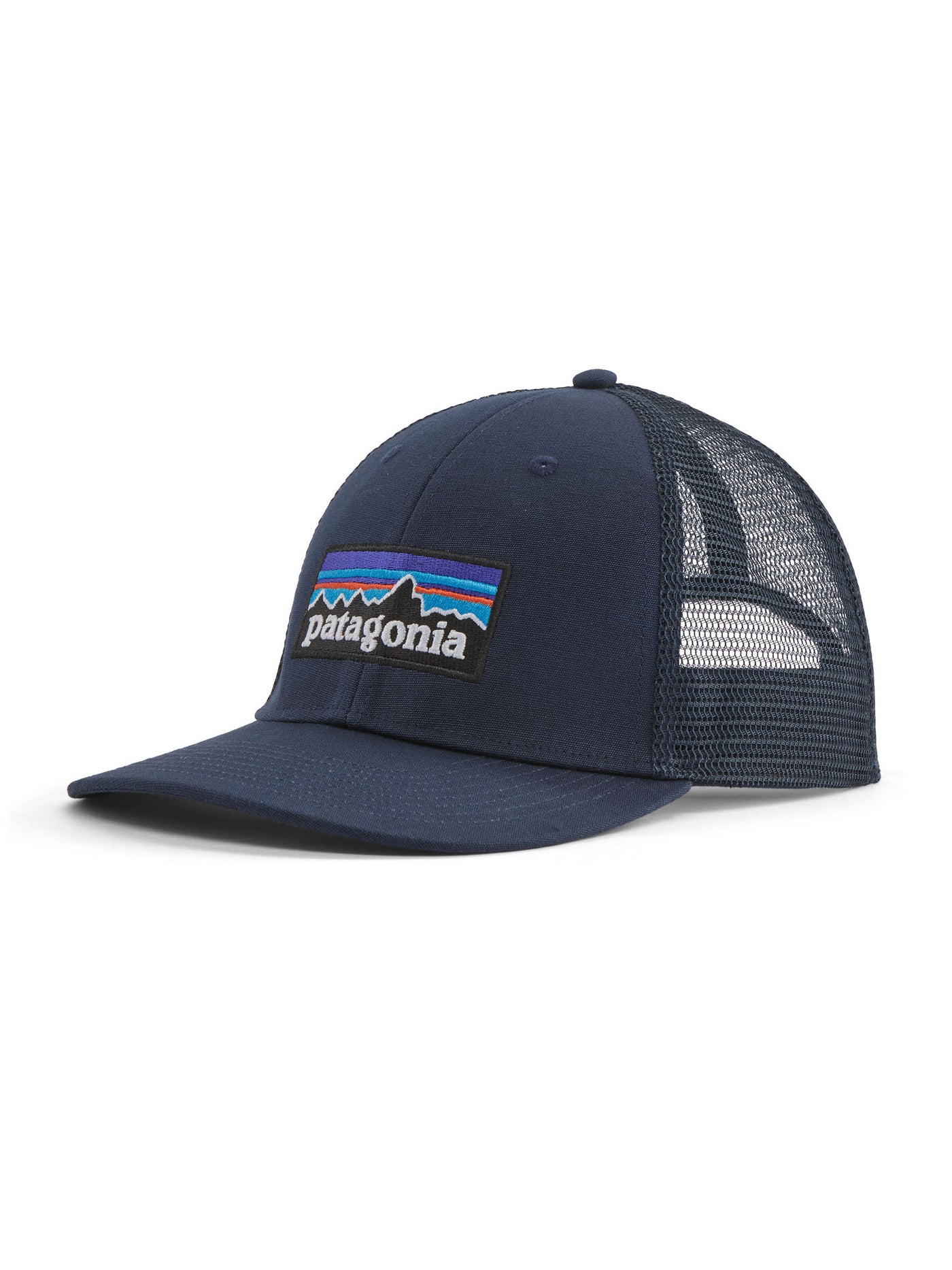 atagonian P-6 Logo LoPro Trucker Hat -verkkolippis New Navy sävyssä