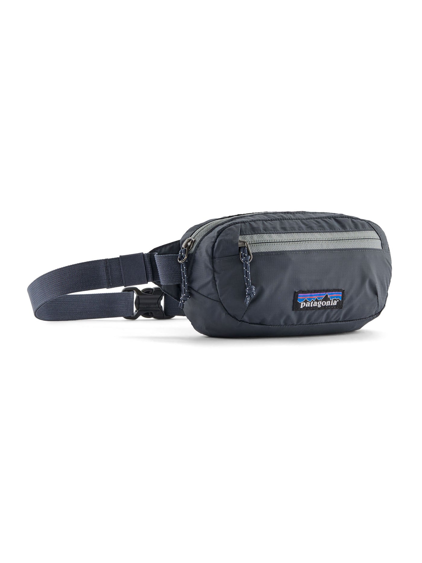 Patagonia Terravia minivyölaukku Smolder Blue. Kiinnityshihna näkyy sivulla.