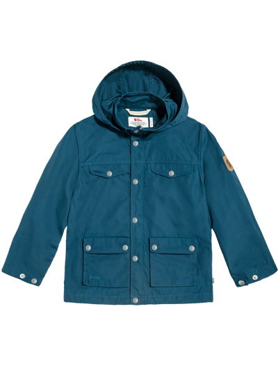 Fjällrävenin lasten ja nuorten Kids Greenland G-1000 takki  värissä Storm