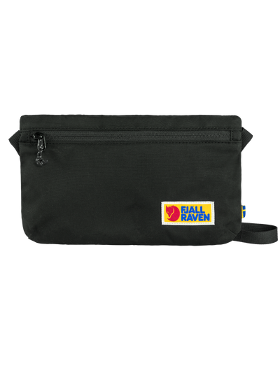 Fjällrävenin Vardag Pocket G-1000 pieni laukku värissä Black edestä kuvattuna