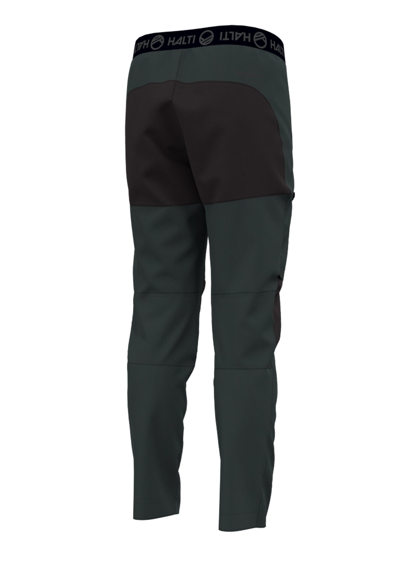 Halti Pallas II junior X-Strech housut värissä Anthracite grey kuvattu takaa