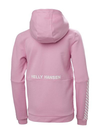 Helly Hansen Junior Active Hoodie vaaleanpunainen huppari värissä Pink Sorbet takaa kuvattuna