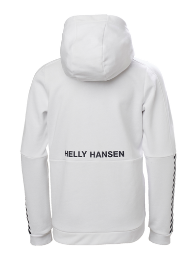 Helly Hansen Junior Active Hoodie valkoinen huppari värissä White takaa kuvattuna