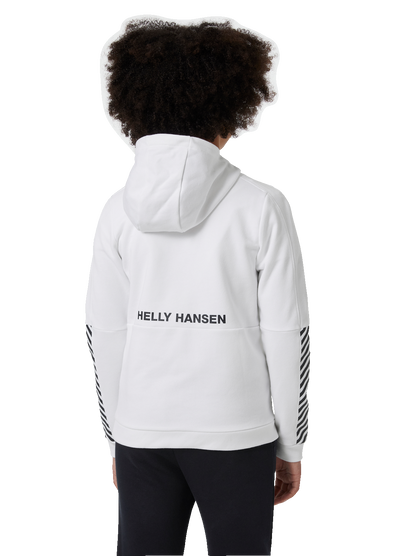 Helly Hansen Junior Active Hoodie valkoinen huppari värissä White takaa kuvattuna