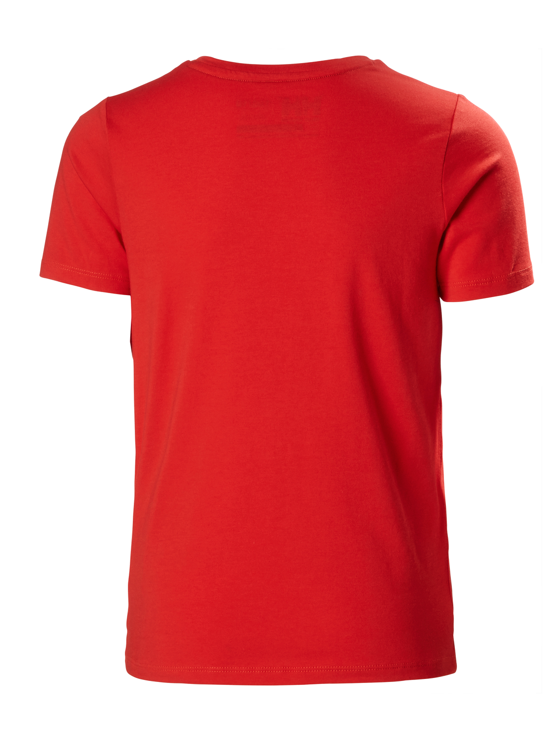Helly Hansen Junior logo t-paita värissä Alert Red takaa päin