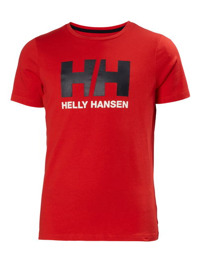 Helly Hansen Junior logo t-paita värissä Alert Red
