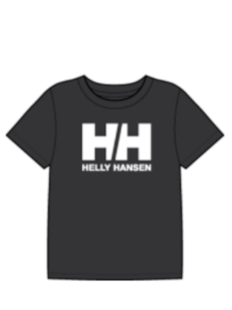 Helly Hansen Junior logo t-paita värissä Ebony