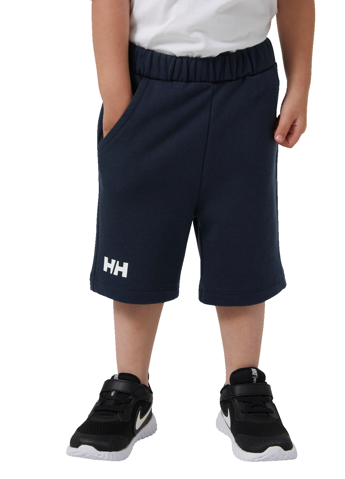 Helly Hansen K Logo lasten shortsit värissä Navy lapsen päällä