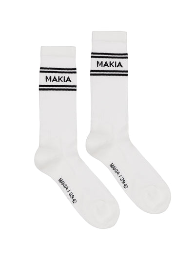 Valkoiset Makian Stripe-sukat