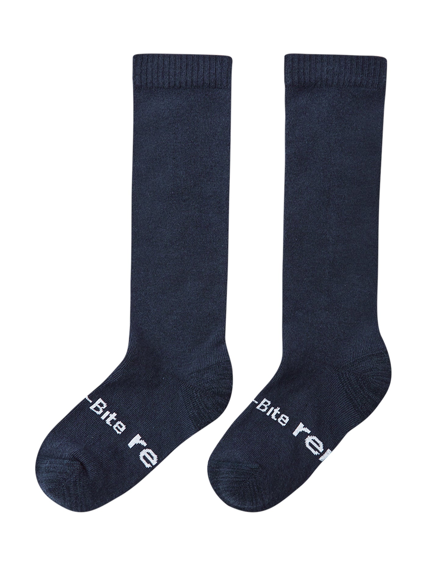 Reiman tummansiniset Karkuun Anti-Bite pitkävartiset sukat toiselta suunnalta kuvattuna