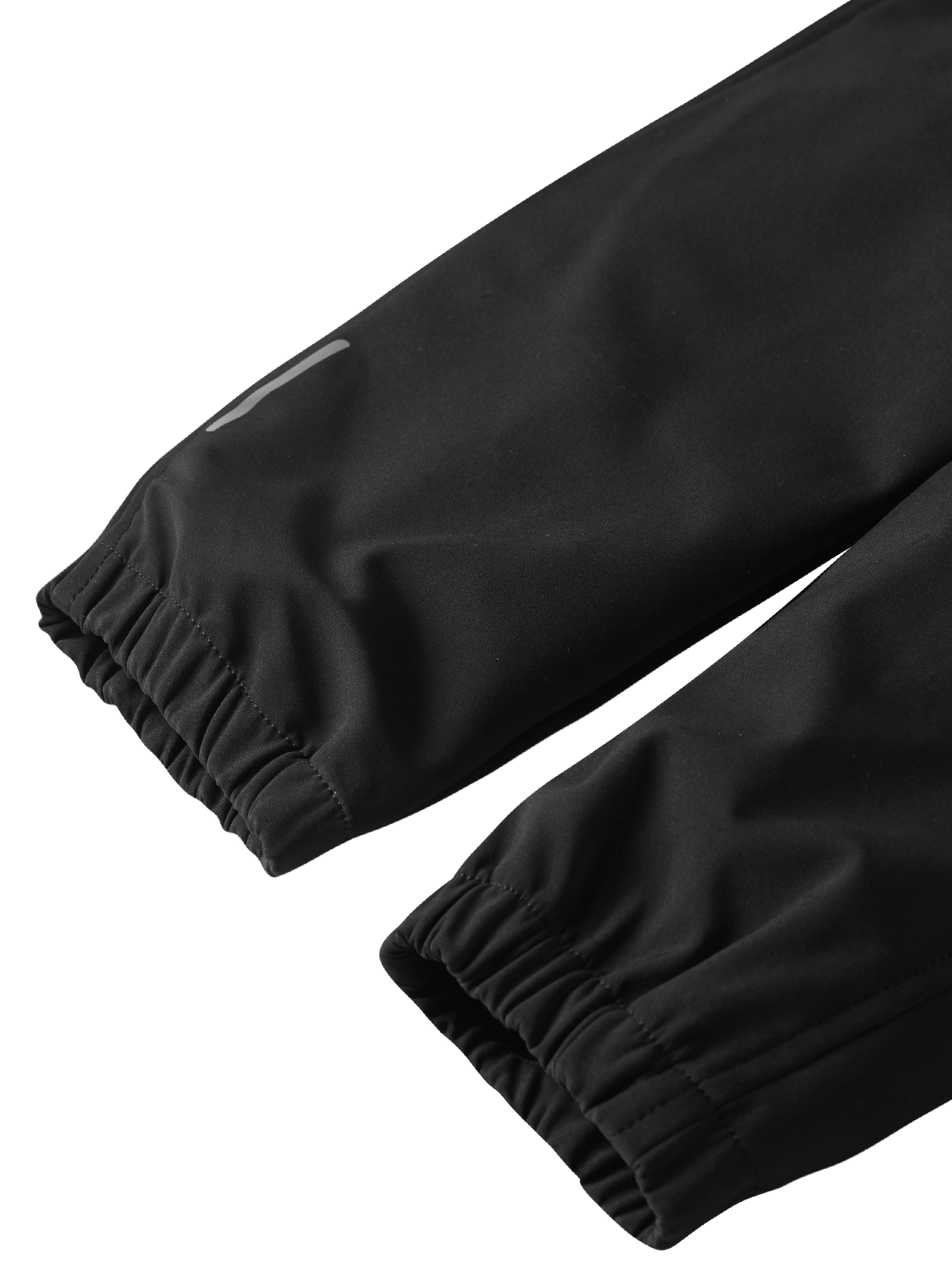 Reima Kuori lasten mustat softshell housut lähikuva lahkeista