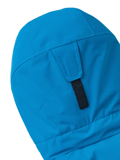 Sininen Reiman Reimatec Tieten -laskettelutakki kuva takin hupusta takaa