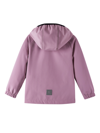 Reima Vantti lasten softshell takki takaa värissä Grey Pink